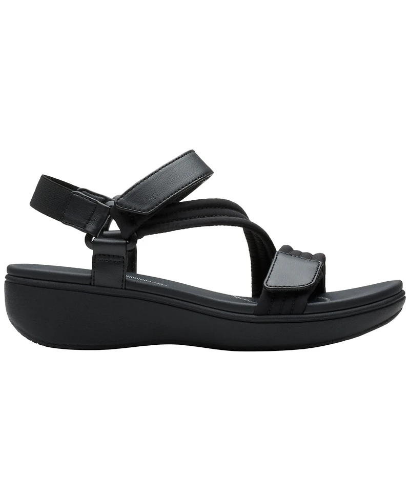 Clarks Women's Cloudsteppers Round toe Wedge Sandals