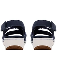 Clarks Women's BreezeRae Ana Open Toe Wedge Sandals