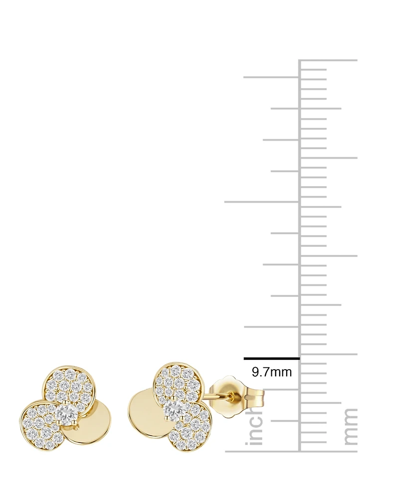 Macy's Diamond (1/3 ct. t.w.) Earrings in 14k Gold Over Sterling Silver