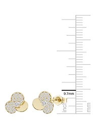 Macy's Diamond (1/3 ct. t.w.) Earrings in 14k Gold Over Sterling Silver