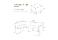 Aecojoy 7 Piece Outdoor Patio Furniture Set