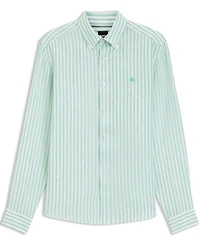 Boss by Hugo Men's Regular-Fit Striped Linen Dress Shirt