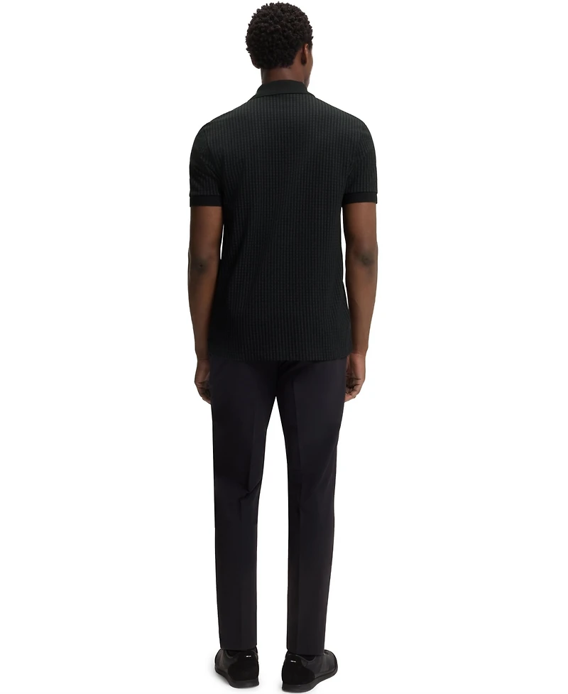 Boss by Hugo Men's Cotton-Pique All-Over Print Polo Shirt