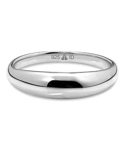 Devata Dome Ring Rhodium Plated Sterling Silver