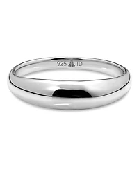 Devata Dome Ring Rhodium Plated Sterling Silver