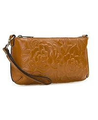 Patricia Nash Vintage Veg Tan Rose Tooled Small Laurina Crossbody Bag