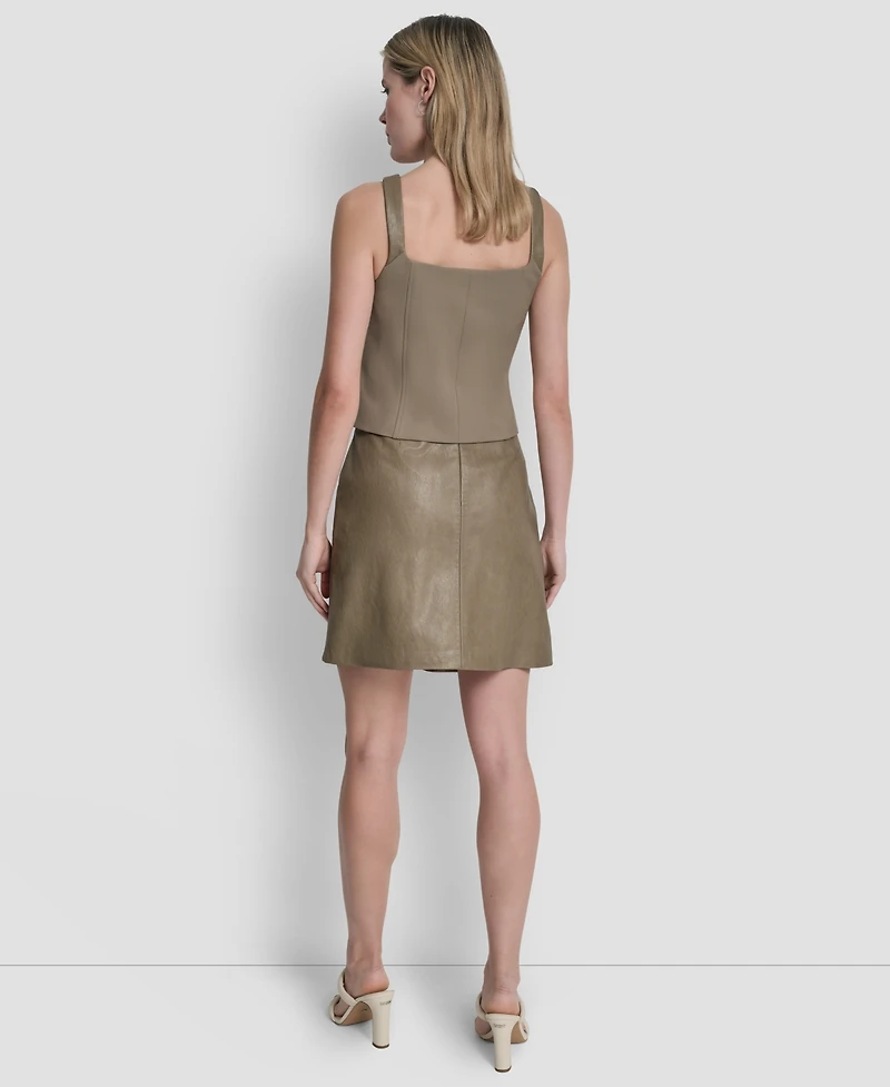 Dkny Women's Techy Sport Button-Up Vest Top