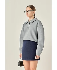 English Factory Women's Polo Scuba Top