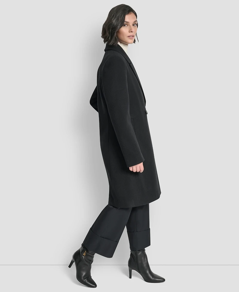 Dkny Women's Sams Double-Breasted Notch Collar Coat