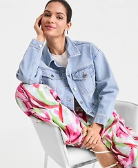 I.n.c. International Concepts Women's Cropped Denim Jacket