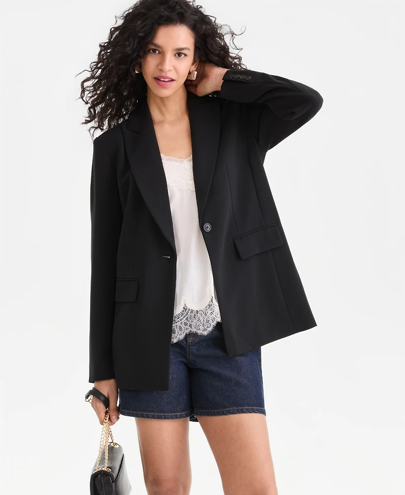 I.n.c. International Concepts Women's Oversized One-Button Blazer, Macy's Exclusive
