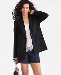 I.n.c. International Concepts Women's Oversized One-Button Blazer, Macy's Exclusive