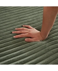 Streamdale Furniture Corduroy Oversized Recliner, Converts to 2 Recliners, Sofa Bed, Neck Pillow