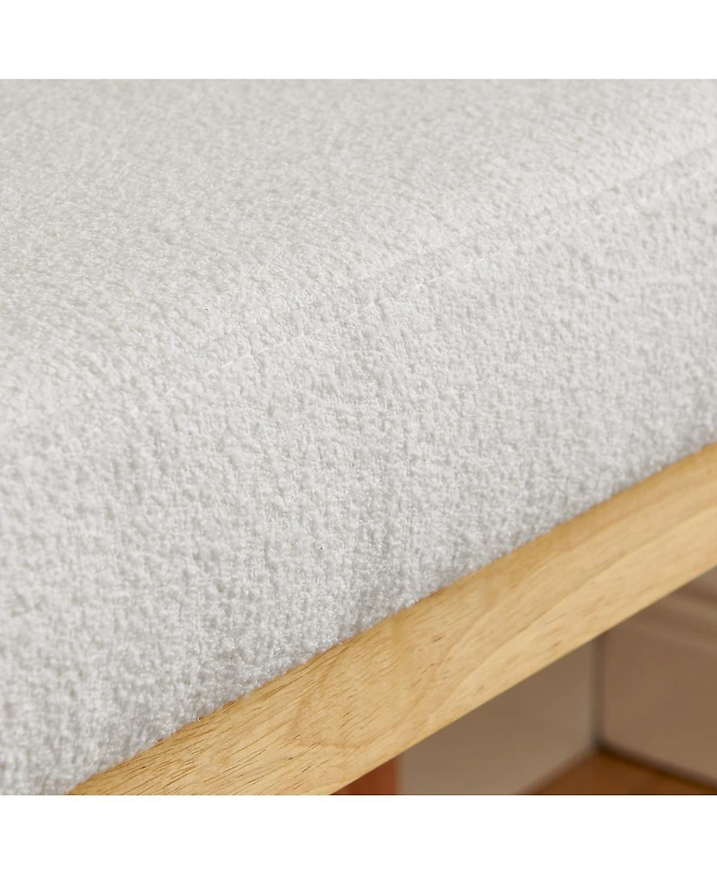 Streamdale Furniture Shoe-changing bench with wooden frame and cushioned seat