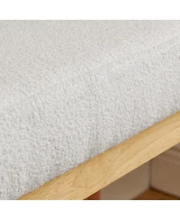 Streamdale Furniture Shoe-changing bench with wooden frame and cushioned seat