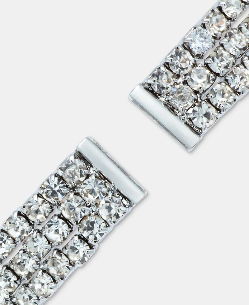 I.n.c. International Concepts Crystal & Imitation Pearl Triple Row Cuff Bracelet, Macy's Exclusive