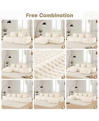 Streamdale Furniture Modern Modular Sectional Sofa, Flannelette Fabric, Oversized 3-Seater Couch