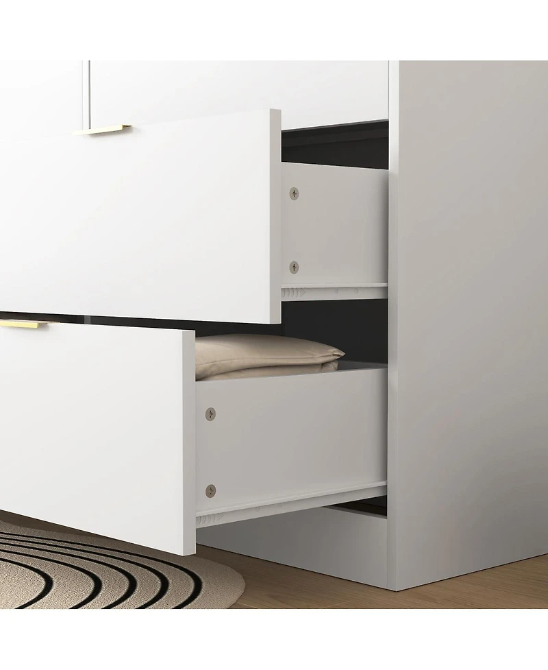 Streamdale Furniture 8-Drawer Dresser for Bedroom, Modern Wood Chest