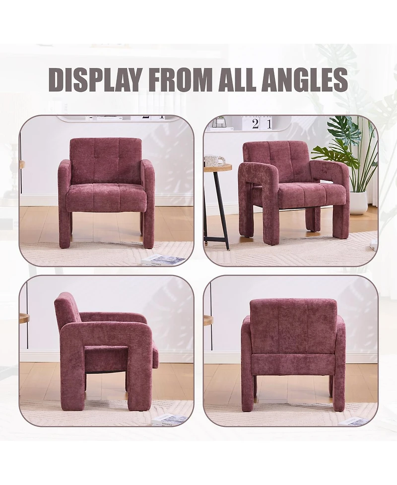 Streamdale Furniture Modern Minimalist Single Armchair for Living Room, Bedroom, Office