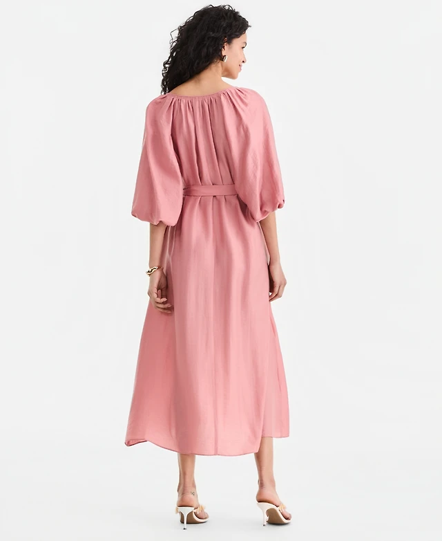 kensie women's embroidered mesh tie-waist midi dress Women's Embroidered Mesh Tie-Waist Midi Dress On Sale Now with Up to 40% Off