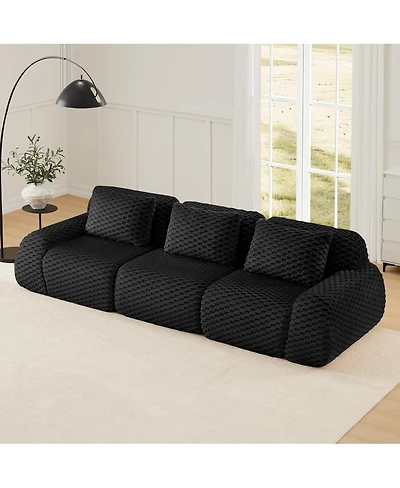 Streamdale Furniture Modern Modular Sectional Sofa, Flannelette, Oversized 3-Seater Couch
