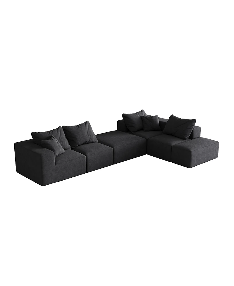 Streamdale Furniture Streamdale Modern Upholstered Sectional Boneless Couch Set