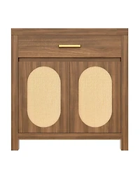 Zeus & Ruta Espresso Hidden Cat Litter Box Enclosure with Storage