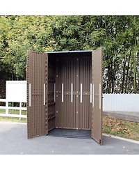 50 "W x 29" D 79.53"H Outdoor Storage Shed with Sliding Door ,Double Cabinet