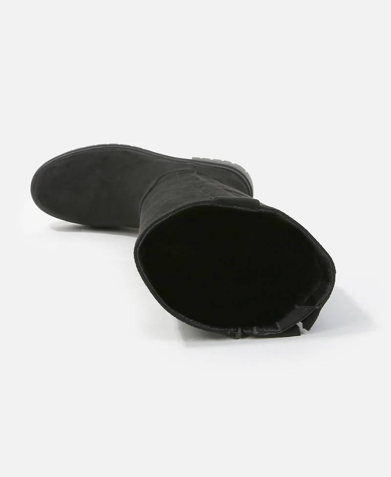 Berness Women's Beverly Microfiber Suede Lug Sole Boots