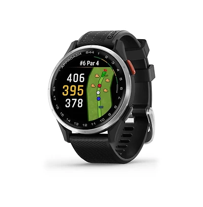 Garmin Approach S44, Silver/Black Silicone