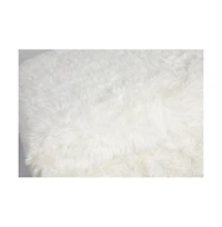 Jofran Huggy Luxury Plush Faux Fur Upholstered Storage Bench