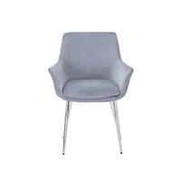 Jofran Stella Contemporary Modern Upholstered Platinum Dining Chair