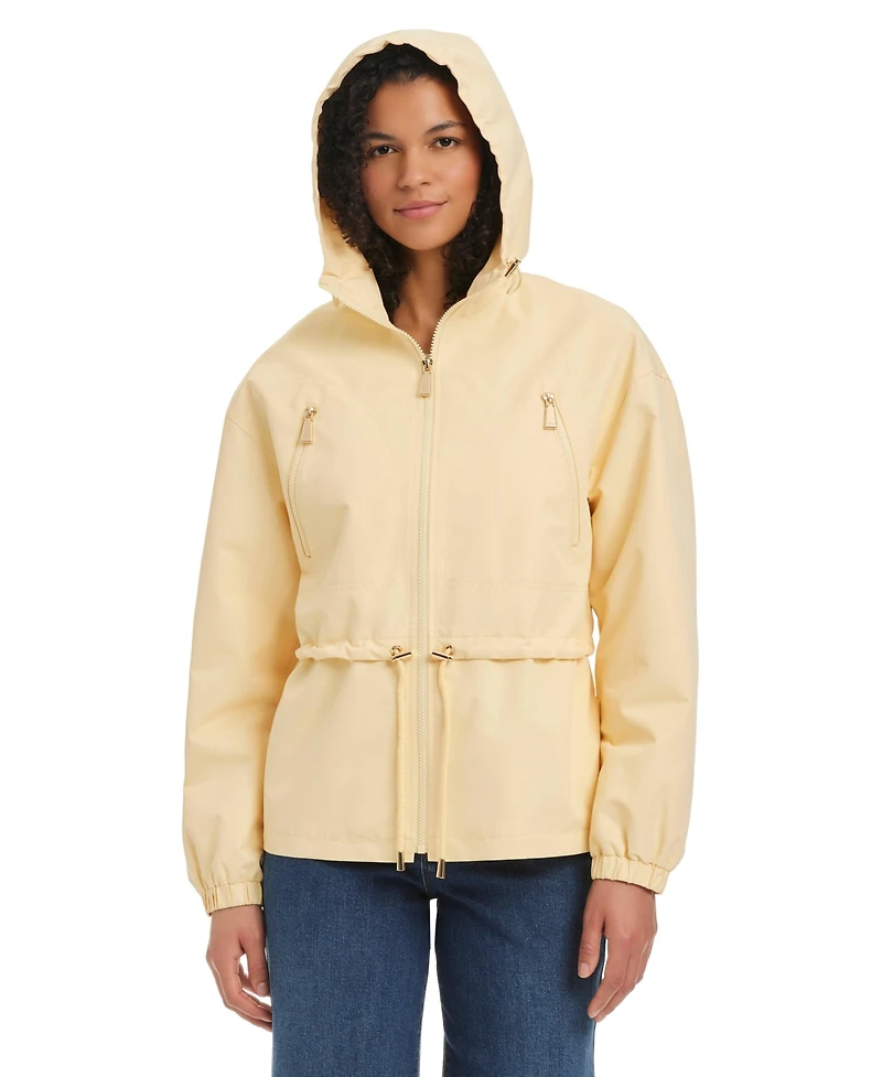 kate spade new york Women's Magic Print Cropped Anorak With Attached Hood