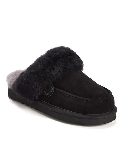 Dearfoams Women's Melville Genuine Shearling Scuff Slipper