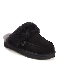 Dearfoams Women's Melville Genuine Shearling Scuff Slipper