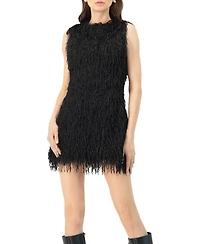 Ivonne Fantasy Short Dress with Round Neck