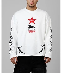 Loiter Men's American Dream Waffle Knit Long Sleeve T-Shirt