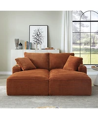Streamdale Furniture Compressible Double Chaise Lounge Sleeper Loveseat
