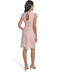 Vince Camuto Women's Lace Detail Fit and Flare Dress