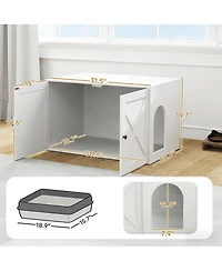 Zeus & Ruta Litter Box Enclosure Cat Litter Box Enclosure