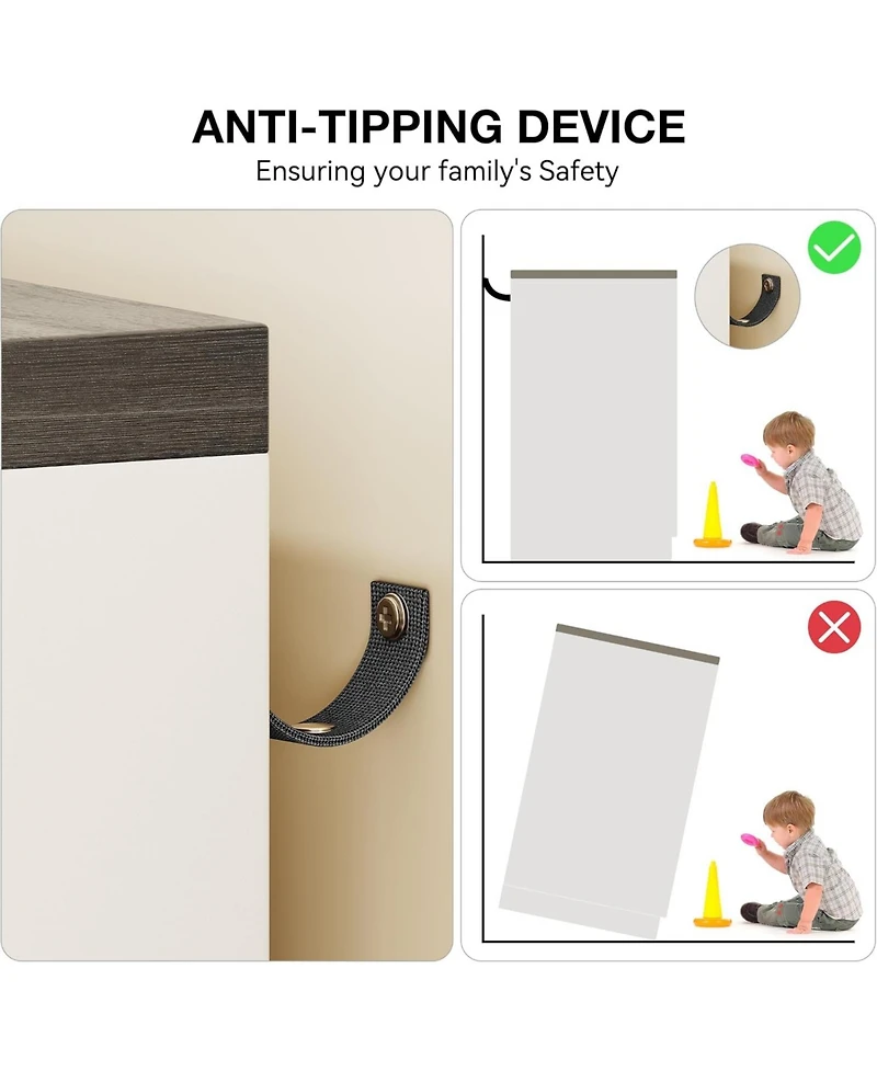 Gaomon Storage Cabinet with 4 Drawers and 2 Doors