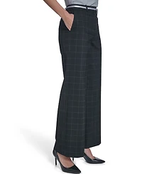 Calvin Klein Women's Windowpane Wide-Leg Pants