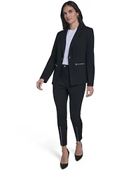 Calvin Klein Womens Ponte Slim Leg Pant Ponte One Button Jacket