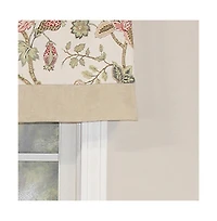 Rlf Home Gianna Banded Valance Spa. 3" Rod Pocket, Contrast bottom banding. 50"W x 16"L