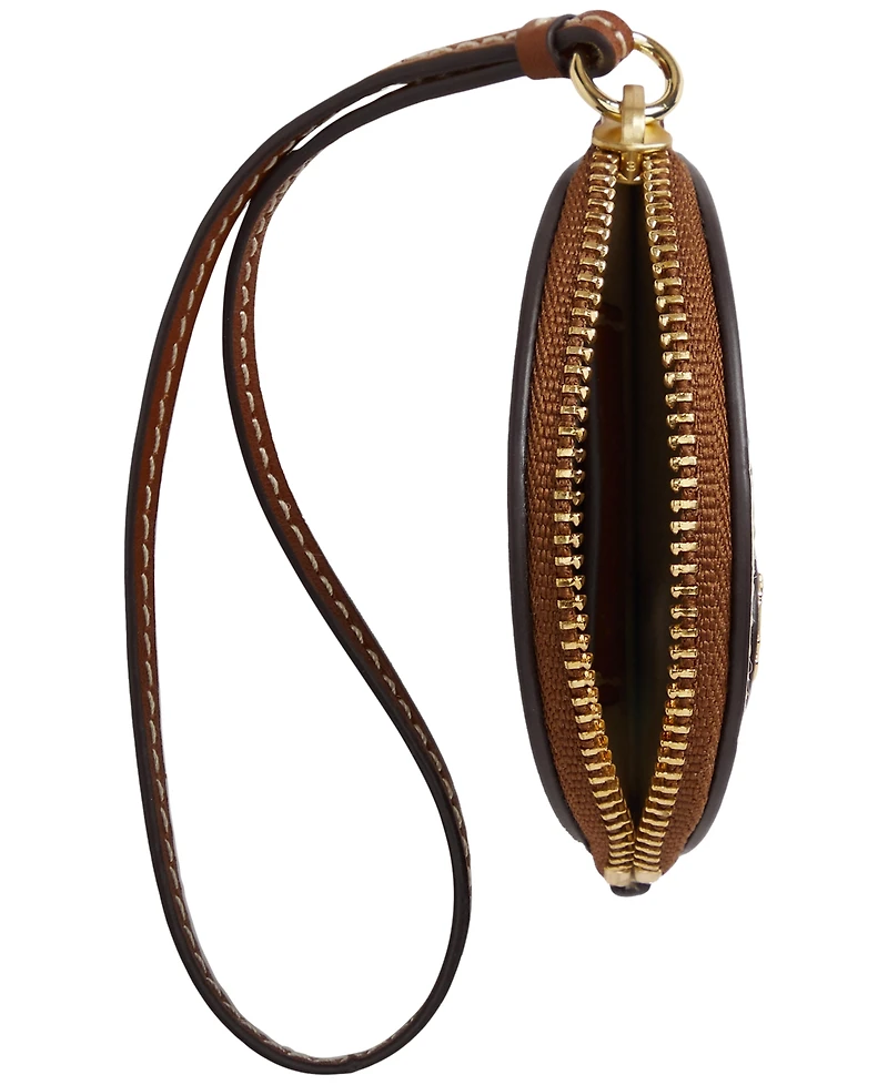 Lauren Ralph Lauren Leather Small Beach Ball Pouch Charm