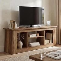 Tribesigns 63-Inch Tv Stand for Living Room, Farmhouse Media Console with 4 Open Storage Compartments, for 45/55/65 inch Tv