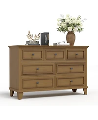 gaomon 7-Drawer Dresser for Bedroom, 47" Wide Wooden Chest with Deep Drawers, Dresser Tv Stand