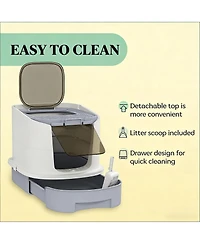 Zeus & Ruta Easy to Clean Litter Box Covered Cat Litter Box
