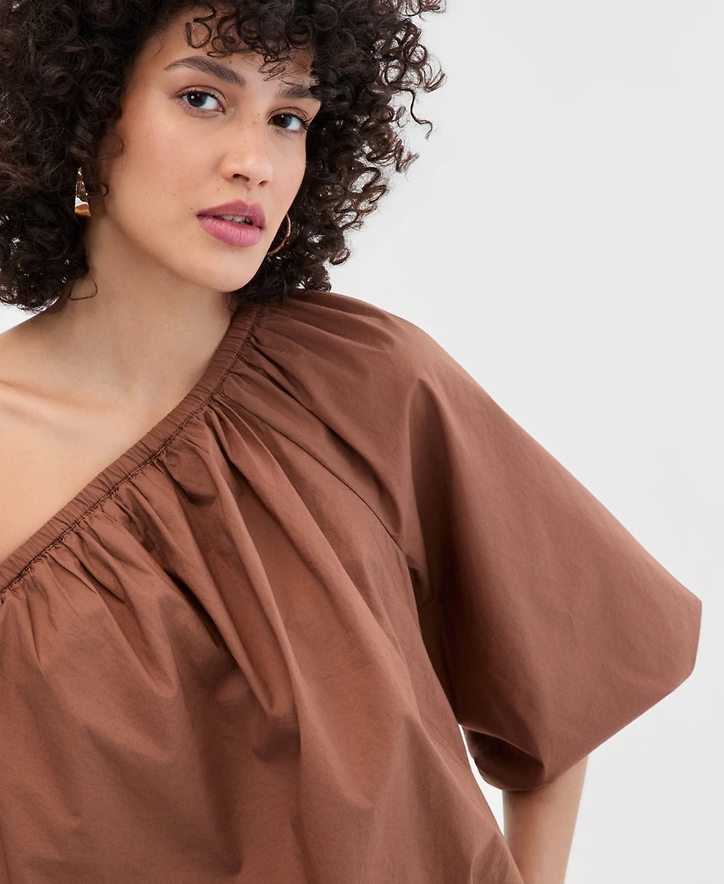 I.n.c. International Concepts Women's One-Shoulder Bubble-Hem Top, Macy's Exclusive