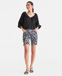 I.n.c. International Concepts Women's Printed Pull-On Bermuda Shorts, Macy's Exclusive